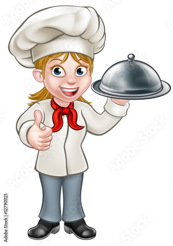 Femal Woman Chef Cartoon Character