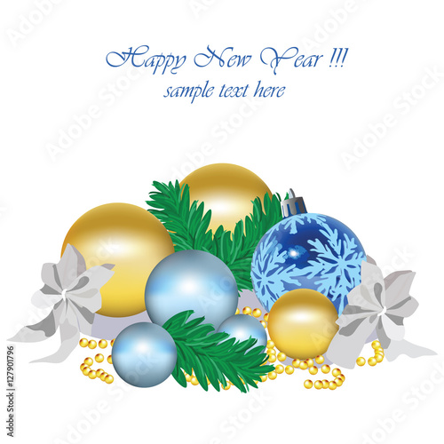 Christmas decoration isolated on white