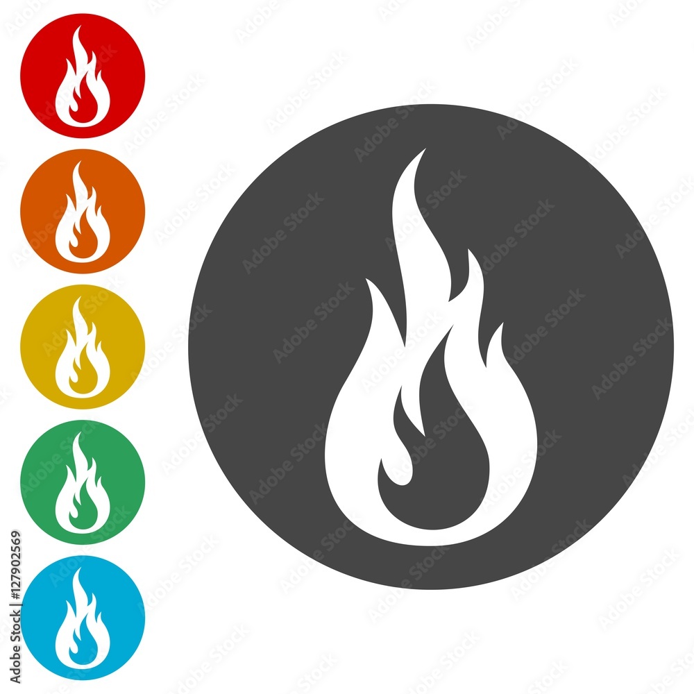 Simple fire icon, fire logo Simple fire icon, fire logo