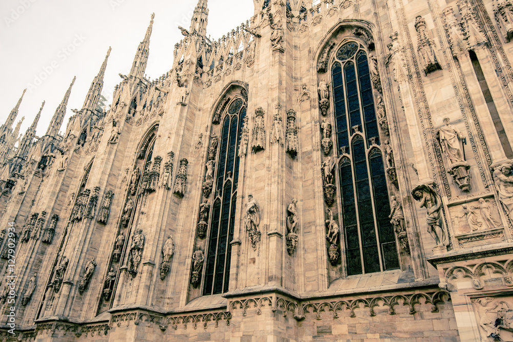 Duomo Milan Italy - lateral facade