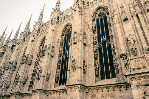 Duomo Milan Italy - lateral facade © UMB-O