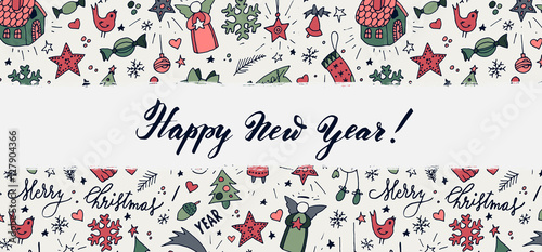Modern New Year card or par...