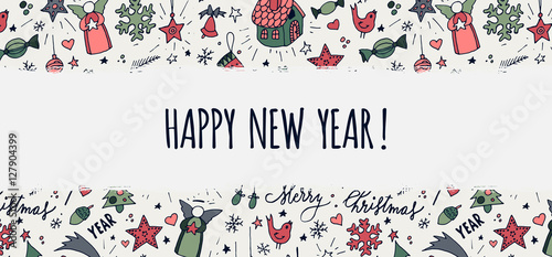 Modern New Year card or par...