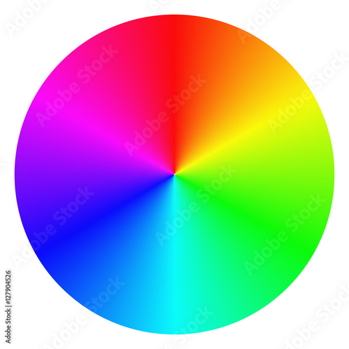 Gradient rainbow circle design