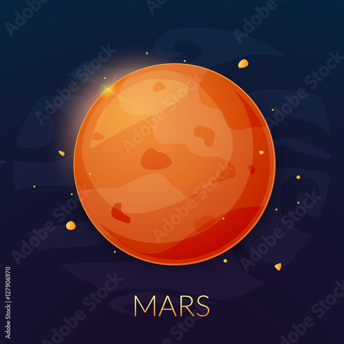 The planet Mars, vector illustration