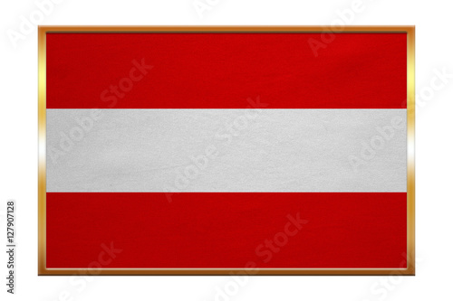 Free Download Flag of Austria , golden frame, fabric texture - GFXLoad