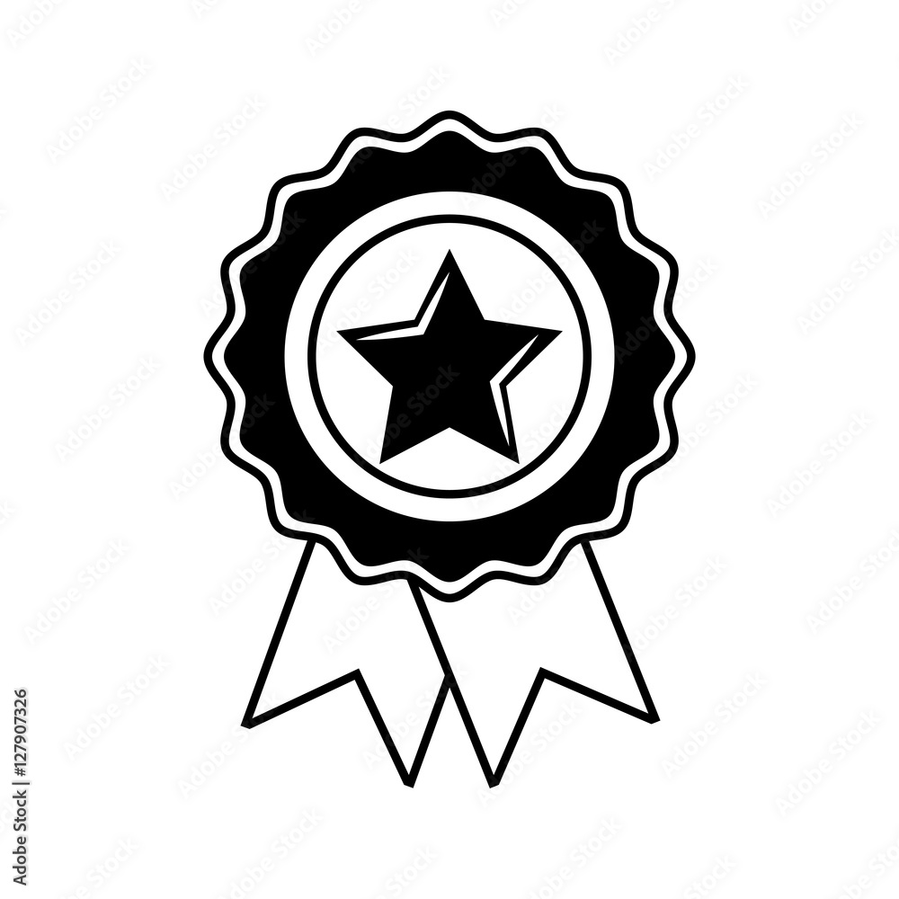 Winner ribbon award on white background, vector illustration Winner ribbon award on white background, vector illustration