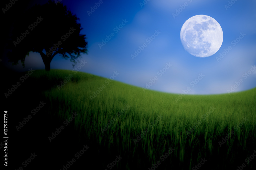 Moon and clouds at night with cool style. Moon and clouds at night with cool style.