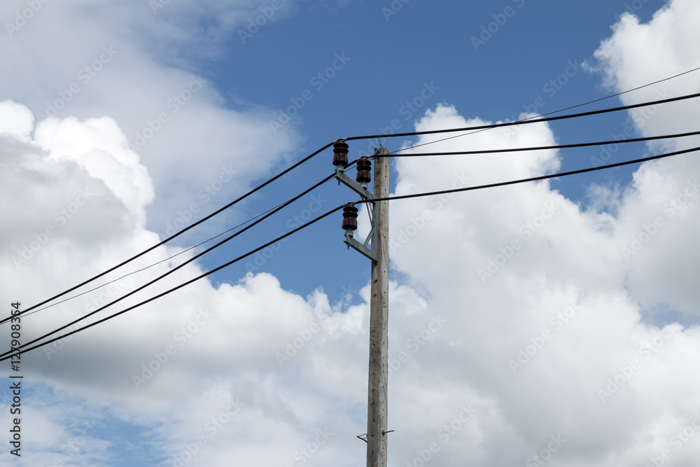 Poles and power lines Poles and power lines