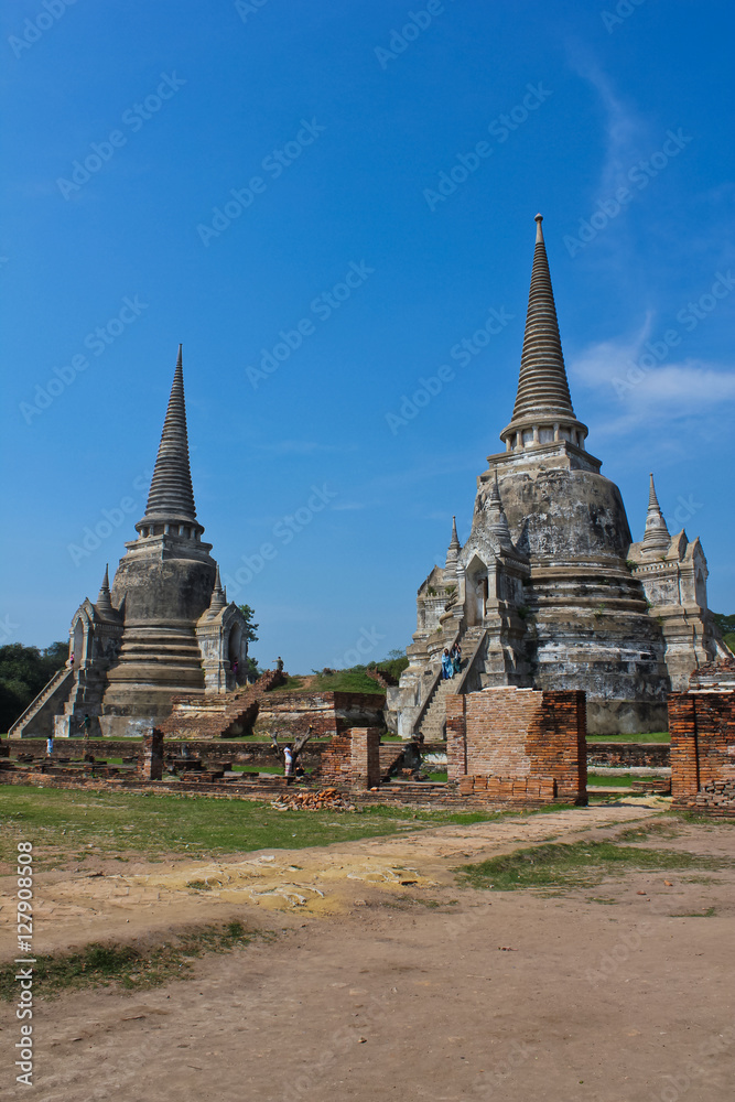 temple tower of the wreckage / Temple tower of the wreckage in the park in Thailand 