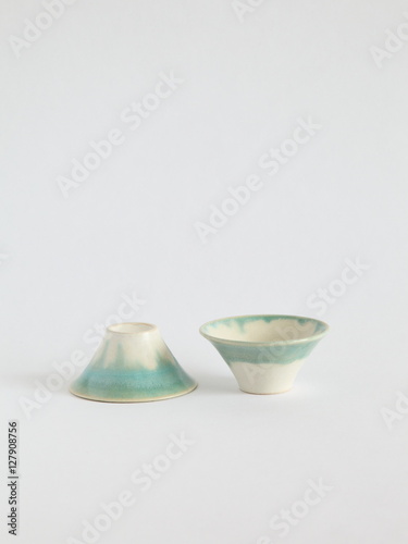 Japanese Beautiful Pottery - Mt. Fuji Shaped Cup