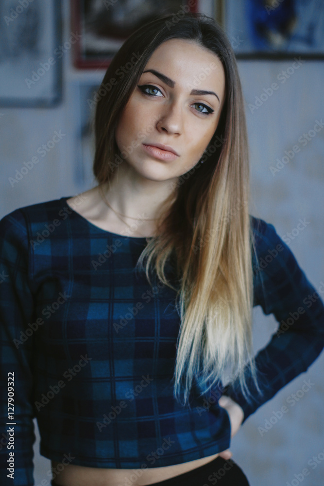 Fototapeta premium Portrait of nice young woman