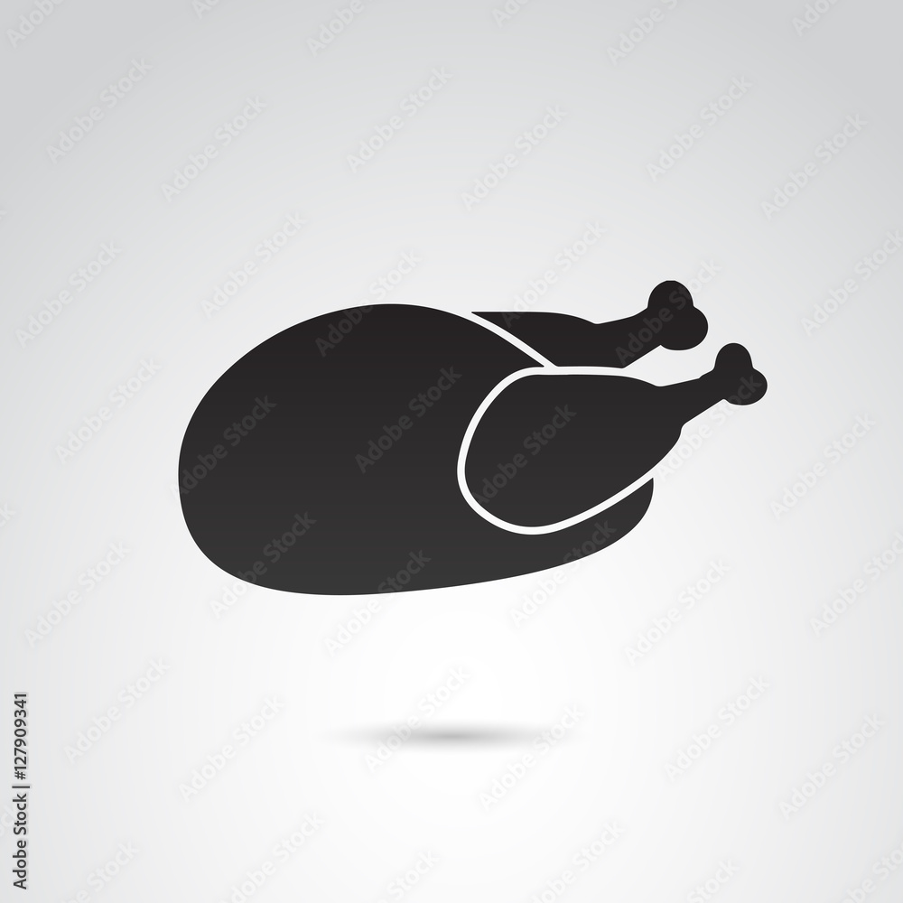 Chicken vector icon. Chicken vector icon.