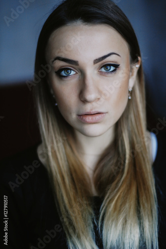 Portrait of nice young woman