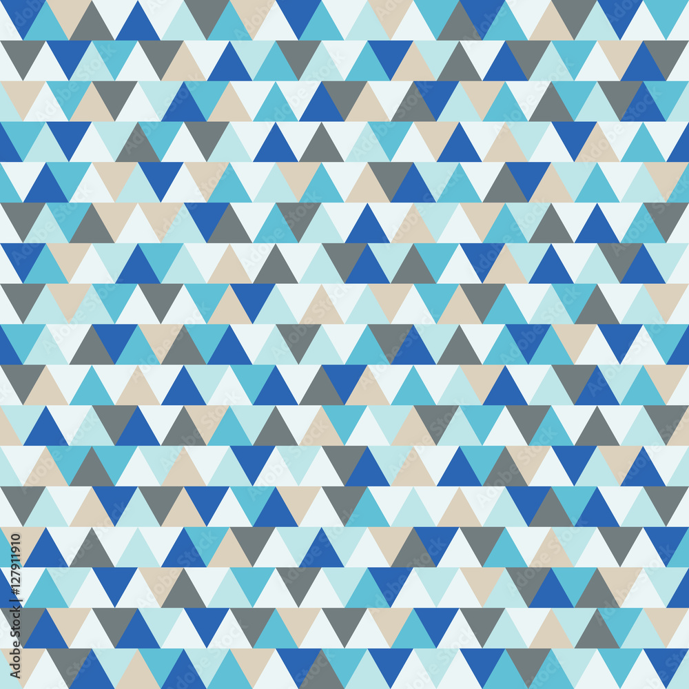 Winter holiday triangle background, blue and grey geometric pattern Winter holiday triangle background, blue and grey geometric pattern
