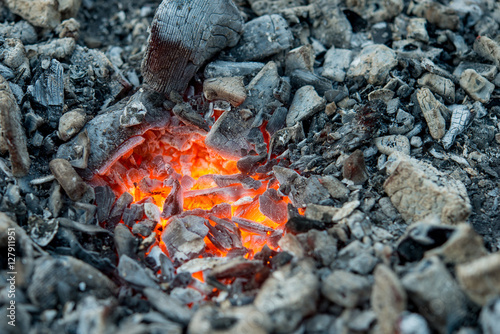 Slika na platnu hot coals in the forge, close-up