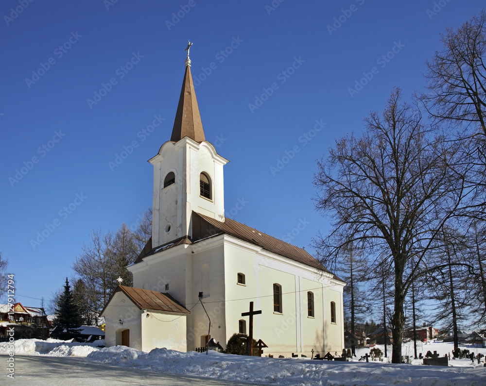 Church of the Virgin Mary in Zdiar village. Slovakia
