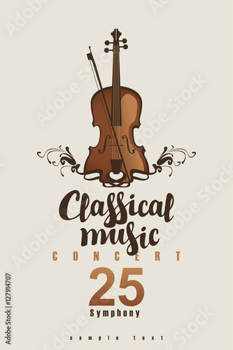poster for a concert of classical music with violin