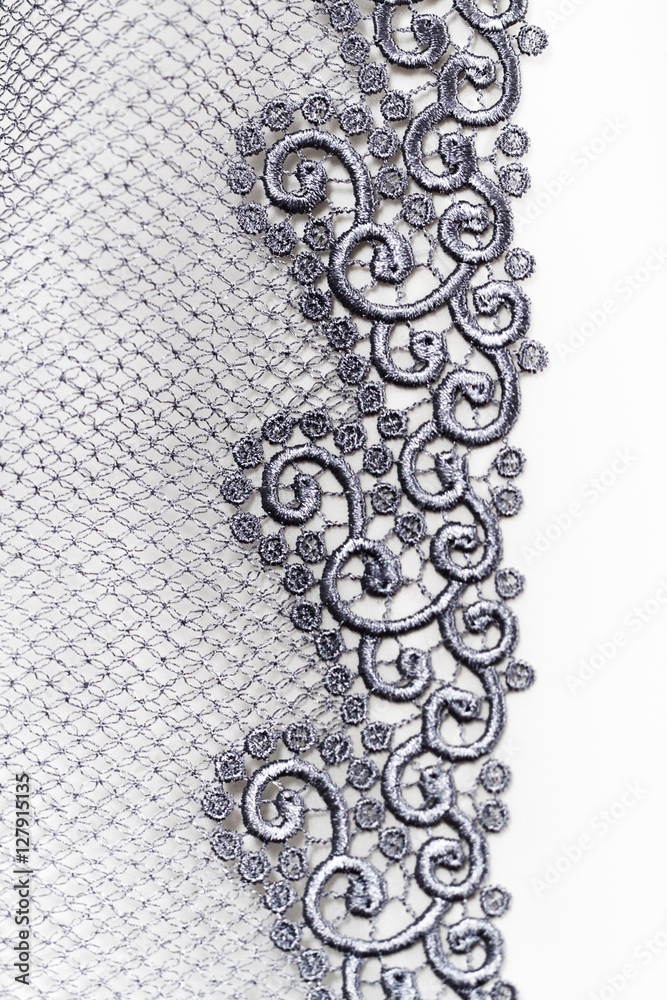 Decorative silver lace