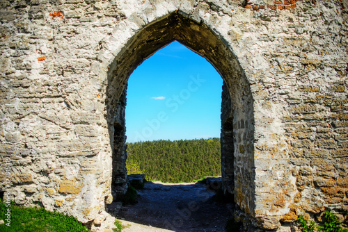 Ancient castle ruins  Ukraine  built in 12th century 