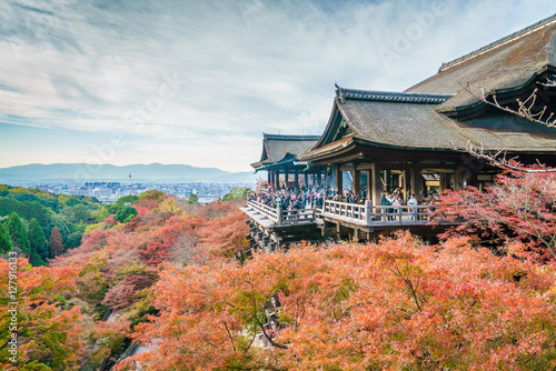 Beautiful Architecture in Kiyomizu-dera Temple Kyoto  Japan