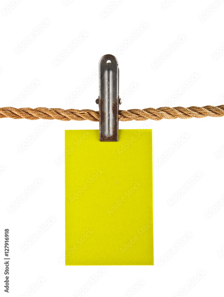 yellow paper on a rope yellow paper on a rope