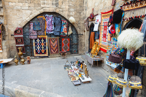 Tradional Azerbaijani souveniers in Baku old city photo