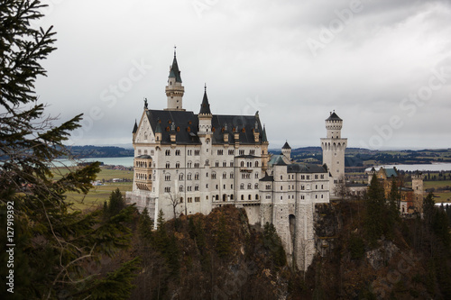Neuschweistein castle in winter  Bayern  Germany