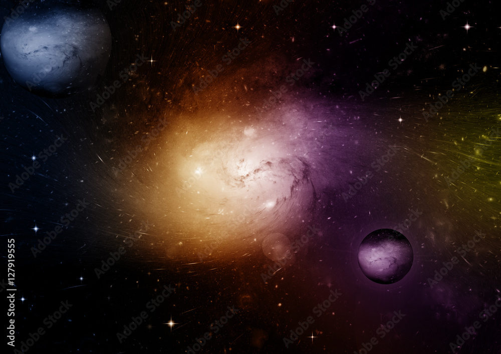 Obraz premium Stars, dust and gas nebula in a far galaxy