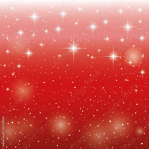 Red vector background with snowflakes