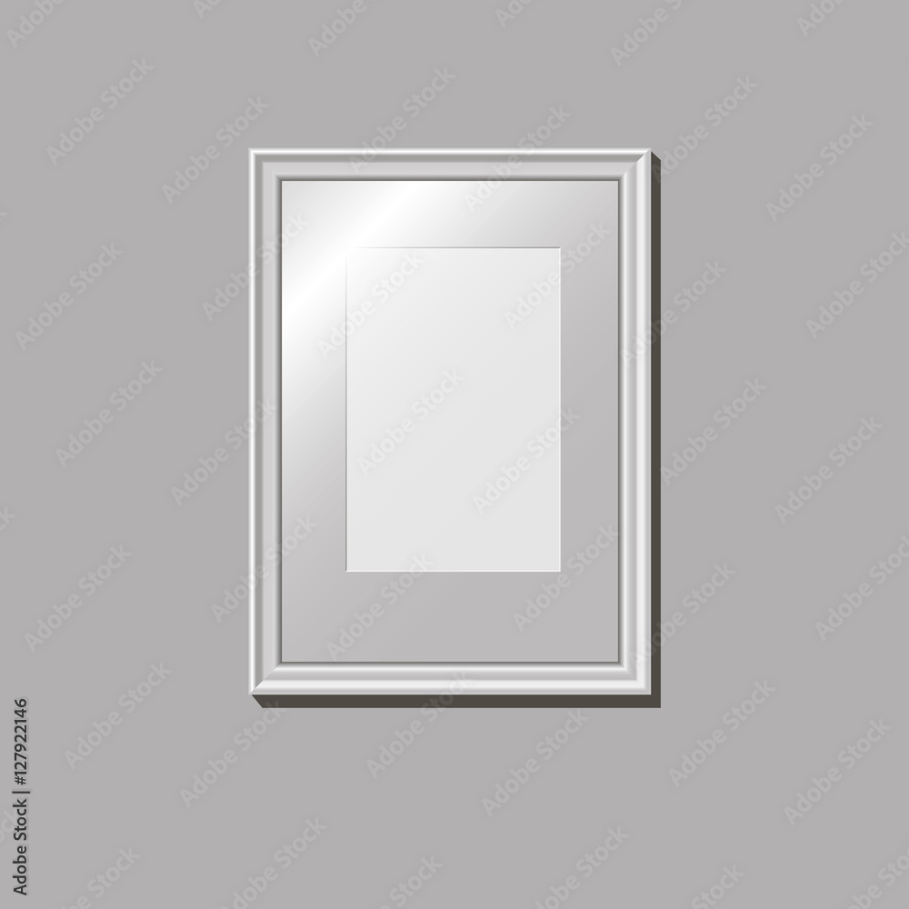 Empty frame on the wall, pattern, vector illustration Empty frame on the wall, pattern, vector illustration