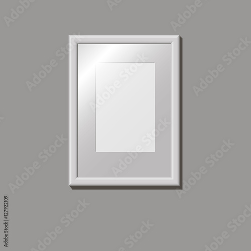 Empty frame on the wall, pattern, vector illustration