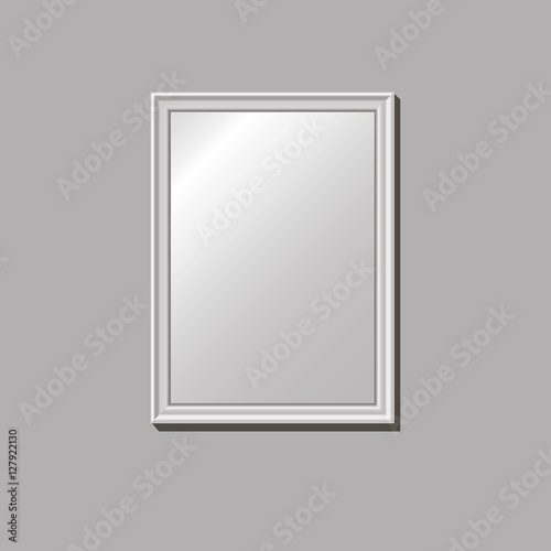Empty frame on the wall, pattern, vector illustration