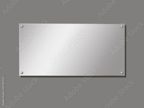 Aluminum Company editable plate fastened with rivets