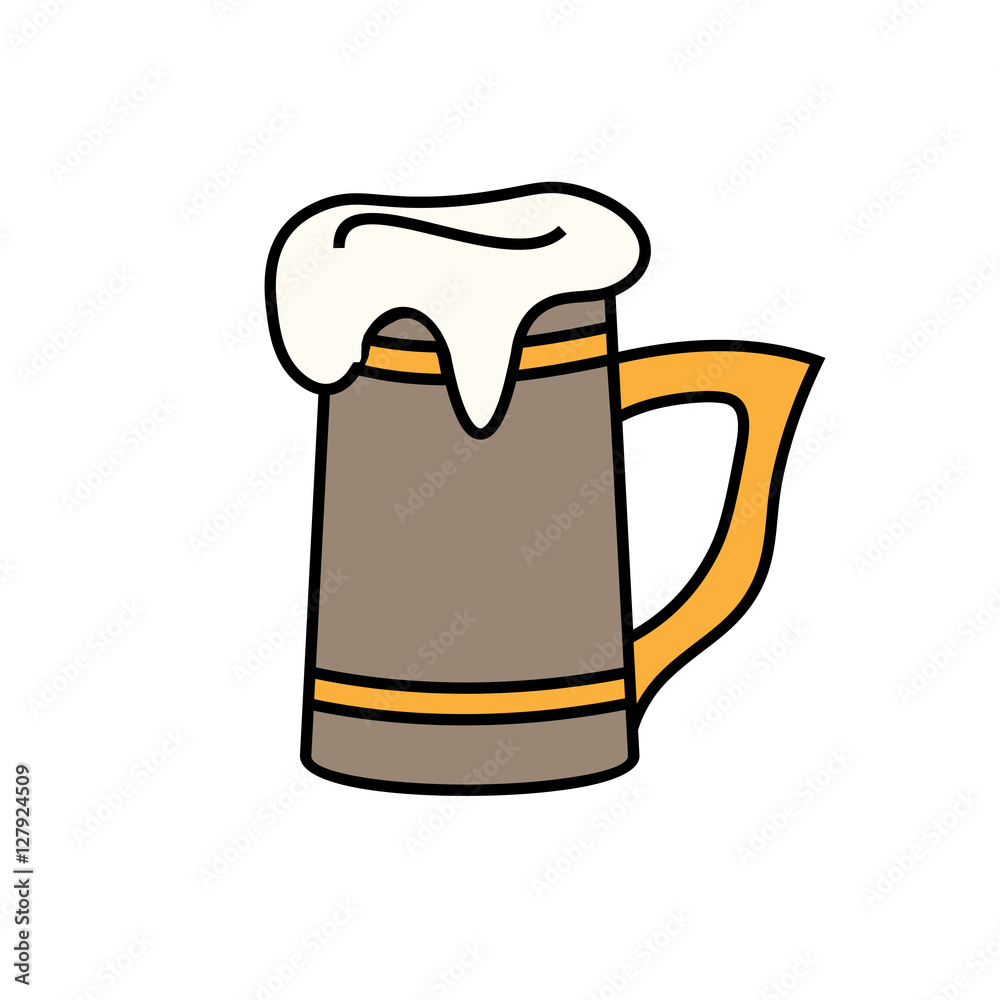 Simple Beer Cup Icon Vector Illustration Stock Vector Adobe Stock
