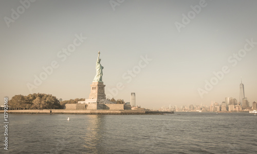 Statue of Liberty, New York City , USA . ( Filtered image proce