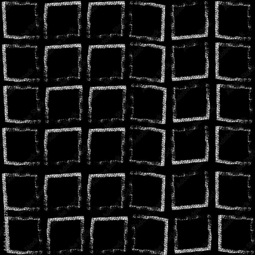 Black and white grunge squares print geometric seamless pattern, vector Black and white grunge squares print geometric seamless pattern, vector