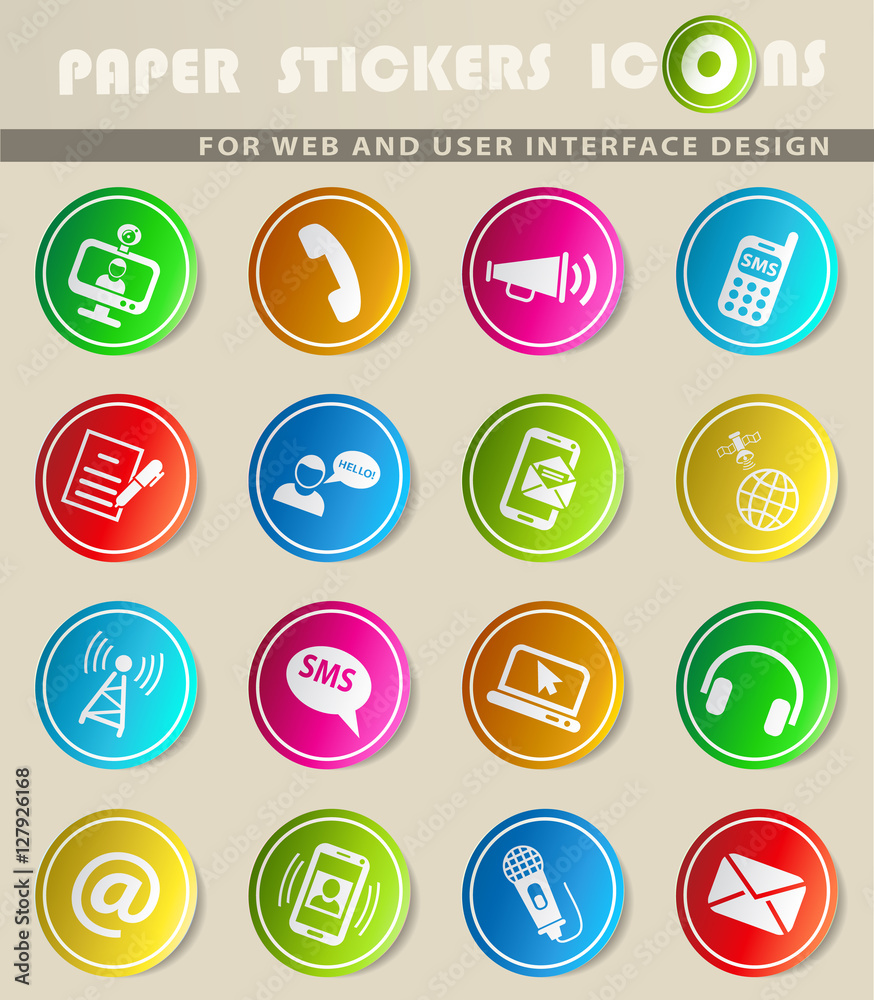 communication icon set