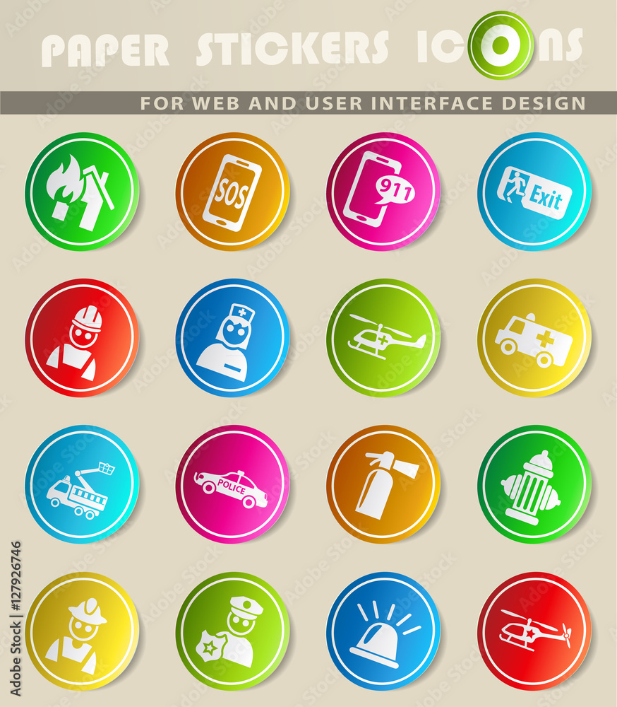 emergency icon set