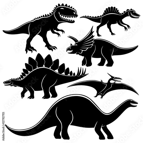 Cute dinosaurs set.