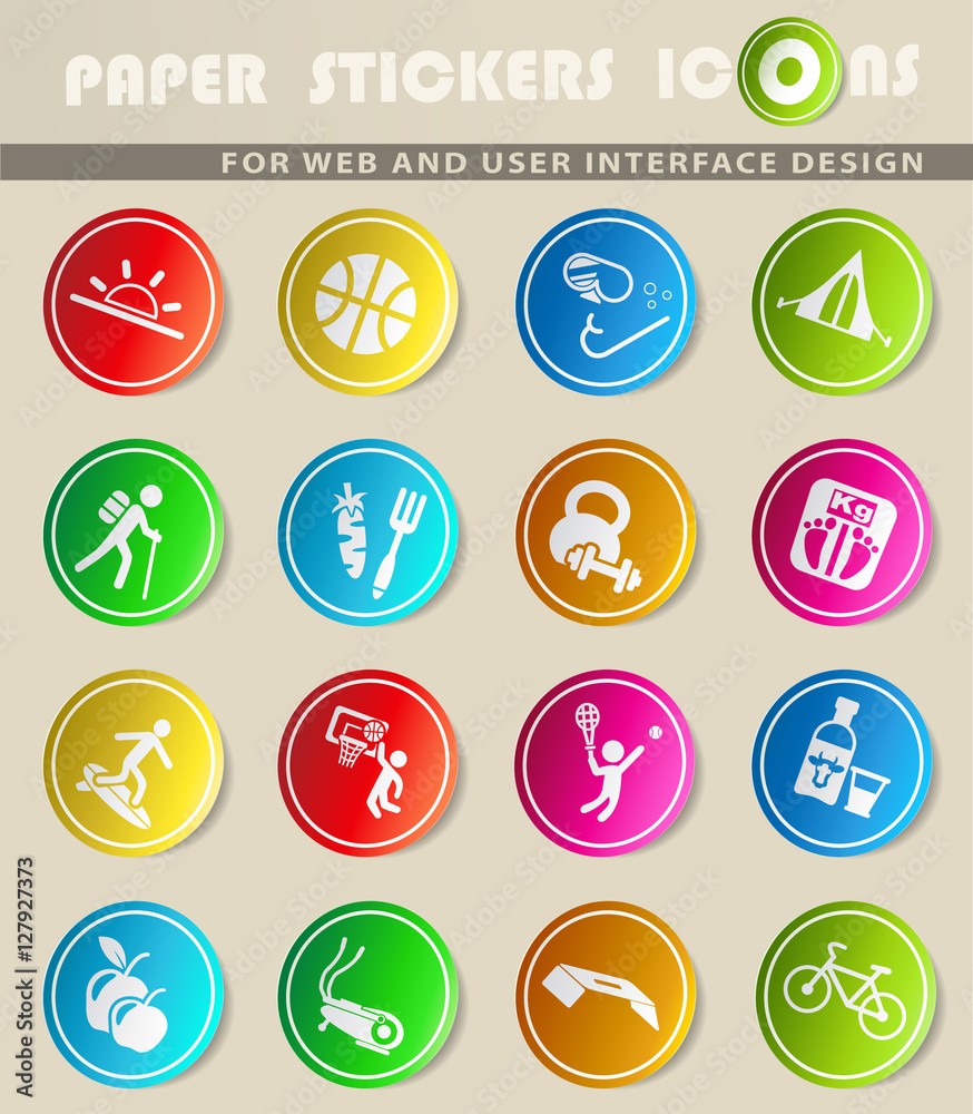 healthy lifestyle icon set