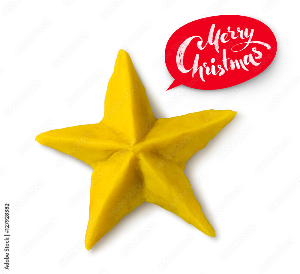 Christmas star on white background Christmas star on white background
