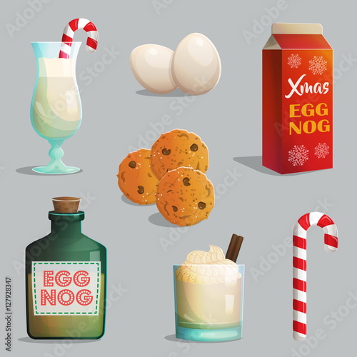 Traditional Christmas treats illustration set