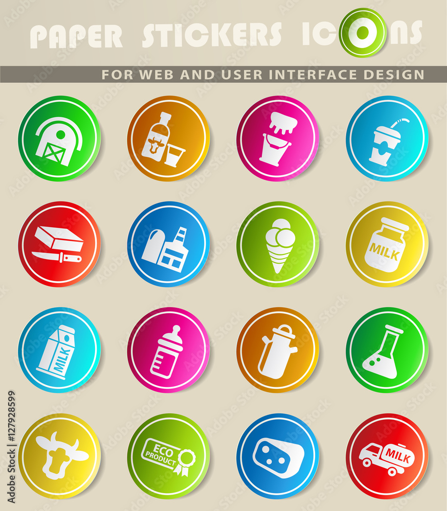 milk icon set milk icon set