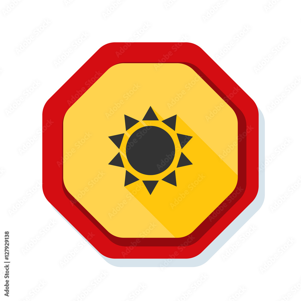 Sun hazard sign Sun hazard sign