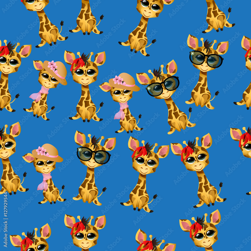 Obraz premium cute giraffe baby