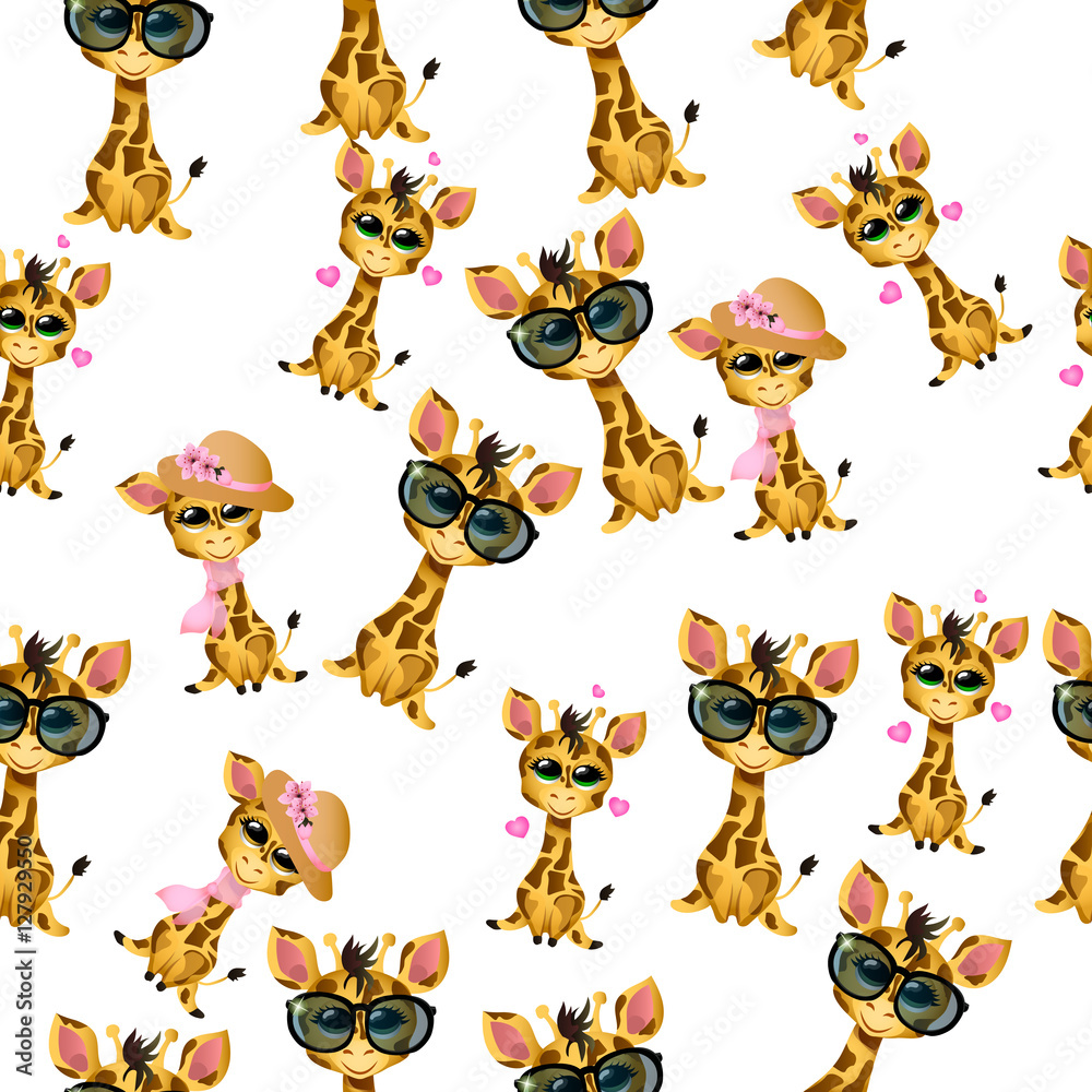 Obraz premium cute giraffe baby