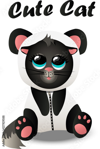 cat in panda costum © lacrimastella