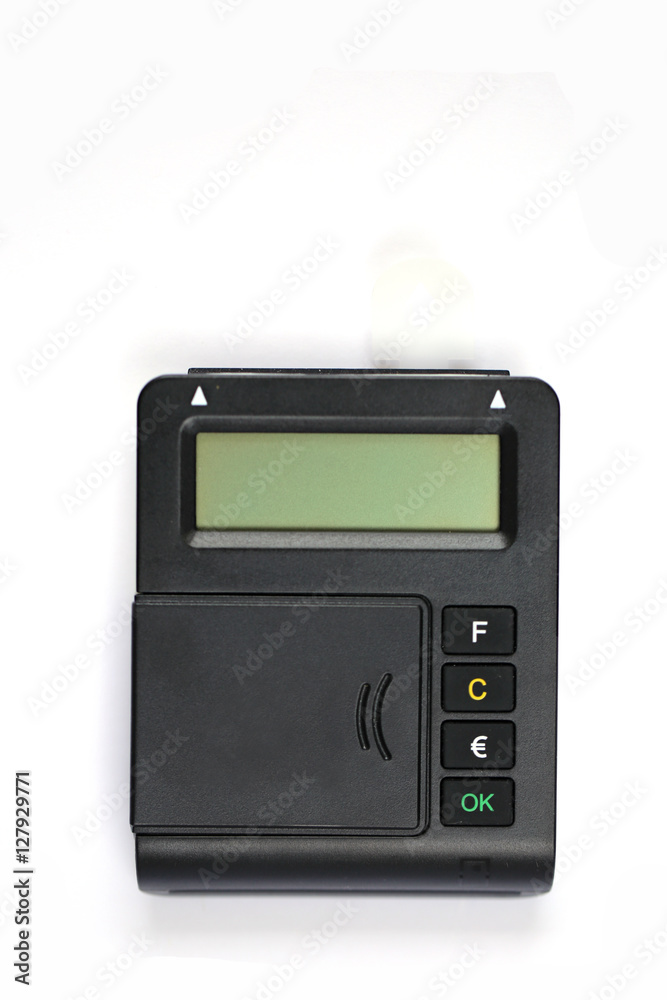 Smart card reader with PIN keypad isolated on white background 2