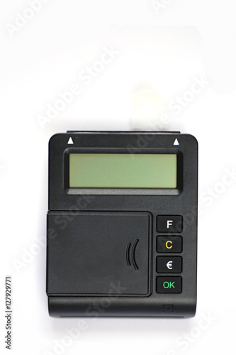 Smart card reader with PIN keypad isolated on white background 2